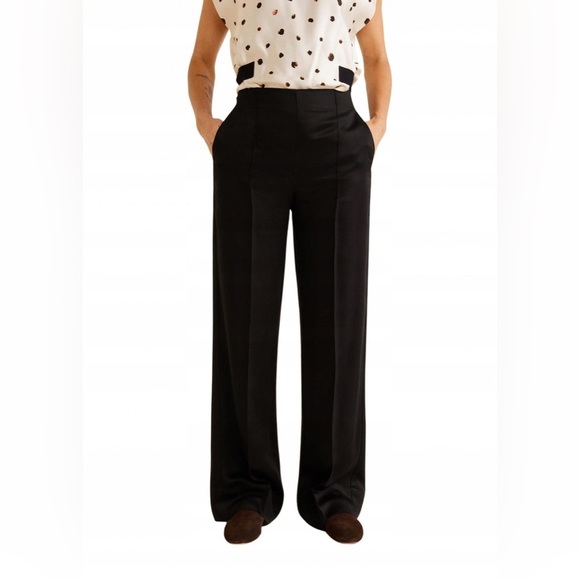 MANGO BLACK PALAZZO TROUSERS  size 4 - Picture 3 of 10